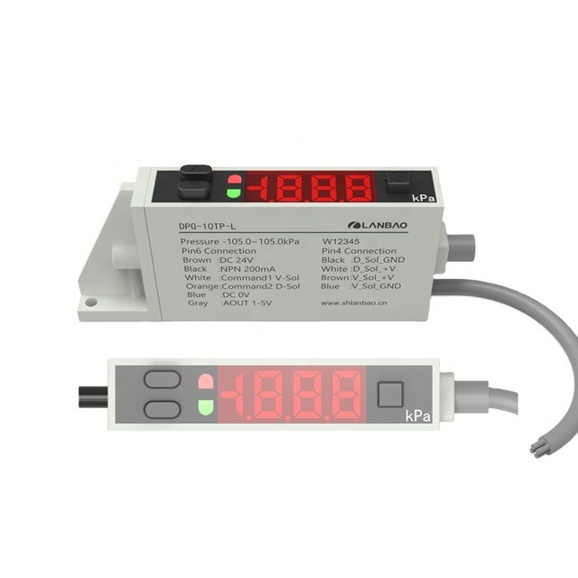 LANBAO IP40 NPN PNP 15-30VDC 500kpa Thin Gas Pressure Sensor