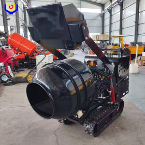 <span class=keywords><strong>Malaxeur</strong></span> à béton portatif 200L sur chenilles, auto-chargeur, avec chenilles en caoutchouc pour le mélange de ciment en ingénierie de construction - Product Image 2