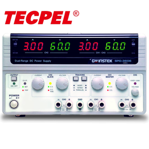 Alimentation électrique CC double sortie double plage SPD-3606 0-36V 0-6A CH1/CH2 0-30V/60V 3A/6A, série Gwinstek, mode série/parallèle, 110-220V AC - Product Image 2