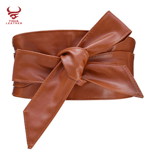 Ceintures <span class=keywords><strong>à</strong></span> nœud <span class=keywords><strong>en</strong></span> <span class=keywords><strong>cuir</strong></span> PU souple pour femmes Robes de fantaisie Ceintures larges sans boucle <span class=keywords><strong>Ceinture</strong></span> OBI <span class=keywords><strong>en</strong></span> <span class=keywords><strong>cuir</strong></span> doré pour femme - Product Image 3