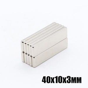 סופר חזק ndfeb מרובע ציפוי ניקוני מלבני nodymium מגנט 40 מ "מ x 10 מ" מ x 3 מ "מ - Product Image 3