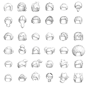 हॉट सेल 36 शैलियों sw सुपर हीरो कार्टून मिनी संग्रह कस्टम हेलमेट हथियार बच्चों के खिलौने के लिए - Product Image 1