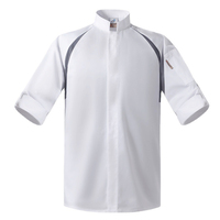 Uniformes de chef professionnels - Vestes de chef à manches longues pour hommes/femmes en tissu sergé pour utilisation en restaurant et bar (automne/hiver)
