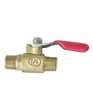 Robinet à bille manuel en bronze de qualité supérieure avec filetage mâle 1/4 pouce pour cylindre de compresseur d'air - Product Image 3