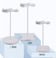 Support de casque en aluminium ISO9001 ISO14001 BSCI, base détachable, style bohème, pour toutes les tailles de casques, finition argentée