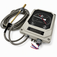 Indicateur de température d'huile de transformateur BWY-802 0-150°C, thermomètre de niveau d'huile supérieur avec capillaire de 5m, 2 interrupteurs d'alarme, filetage M27x2