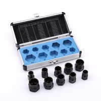 Ensemble de 10 outils d'extraction pour écrous, boulons et vis endommagés, écrous noirs, outils de démontage, kit d'outils de filetage