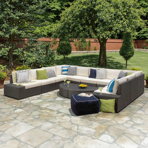 Meubles d'extérieur populaires Sun <span class=keywords><strong>Joe</strong></span> ensembles de canapés de jardin modulaires en tissu Meuble De Salon Suite contemporain pour patio jardin extérieur - Product Image 4