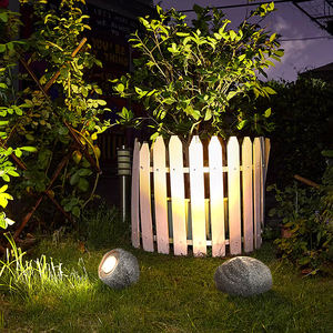 आउटडोर सजावट पैरो लाइट बैटरी संचालित वाटरप्रूफ समायोज्य कोण सिम्युलेटेड पत्थर स्पॉटलाइट पार्क वन परिदृश्य - Product Image 3