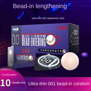 Factory In-Stock Wholesale OLO <strong>Condoms</strong> with <strong>Beads</strong> Soft <strong>Beads</strong> Ultra-Thin Couple's Fun Hyaluronic Acid <strong>Condoms</strong> Adult Products - Product Image 2