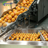 Ligne de production de friture continue Shepody 500-1000 kg/h pour crevettes tempura, huîtres frites, filets de poisson, en acier inoxydable 304
