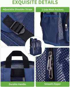 Mesh <b>Backpack</b> with <b>Large</b> Capacity Adjustable Straps and Multiple Pockets for Versatile School and Travel Use - Product Image 6