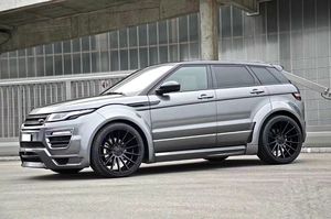 Runde PU matériel pour RANGE ROVER <span class=keywords><strong>Evoque</strong></span> mise à niveau <span class=keywords><strong>HAMANN</strong></span> Style large Kit de carrosserie lèvre avant diffuseur arrière jupe latérale roue sourcil - Product Image 3