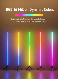 Barra de luz RGBIC que cambia de color con sensor de música, lámpara ambiental de esquina, luz LED decorativa para sala de juegos y dormitorio - Product Image 4