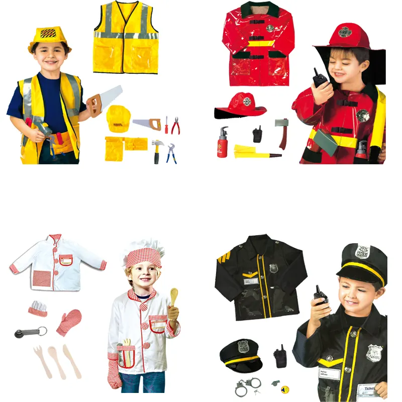 Disfraces de Halloween calientes para niños Policía Doctor Enfermera Bombero Disfraz para niños disfraces de cosplay para actuaciones y fiestas