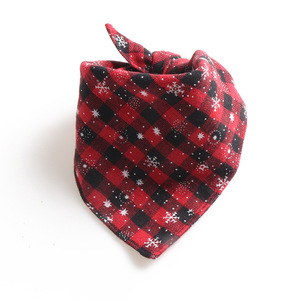 <strong>Christmas</strong> Hot Selling New Plaid Luxury Custom Print Logo Wholesale <strong>Dog</strong> <strong>Bandana</strong> - Product Image 1