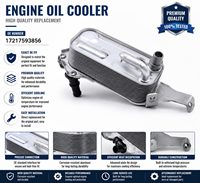 Carcasa de Filtro de Aceite de Motor de Precisión para BMW Serie 1, 5, X3, X4 OE 17217593856 17217600553 Sellado Preciso