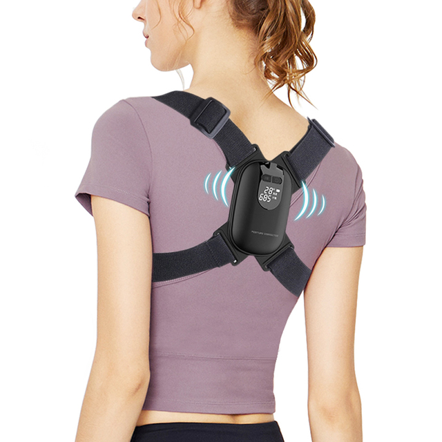 Electric Clavicle Brace Adjustable Shoulder Back Straightener Support Belt Smart Vibration Posture Corrector