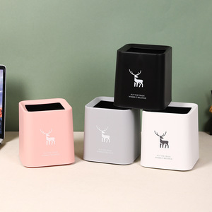 Mystic Arts Desktop Trash Can PP Material Lidless Office Study Storage <b>Bin</b> <b>Large</b> Capacity Square Design - Product Image 1