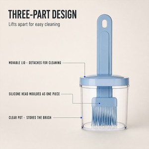 Pinceau à huile en silicone 2-en-1 avec bouteille, qualité alimentaire, résistant à la chaleur, réutilisable pour la cuisson, le badigeonnage, le barbecue et l'utilisation en cuisine - Product Image 3