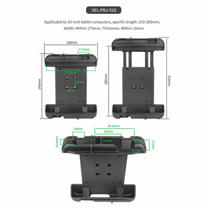 Soporte Robusto para Tablet con Resorte Velpaw para Zebra ET40 ET45 de 10 Pulgadas, Compatible con Fundas, Montaje Industrial para Vehículos con Horquillas Elevadoras - Product Image 2