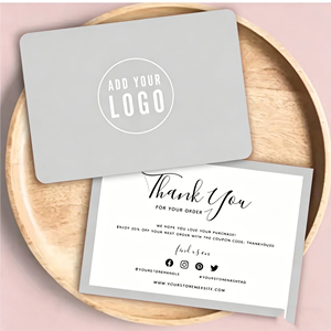 Biglietti di ringraziamento <span class=keywords><strong>per</strong></span> piccole imprese, carta patinata, stampa digitale, laminazione a film, design rapido, packaging esclusivo <span class=keywords><strong>per</strong></span> ordini di marca - Product Image 2