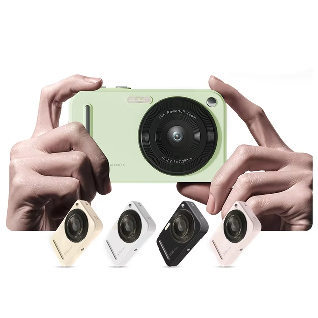 4K Digital Vlogging Camera with Autofocus HD 2.4 Large Screen Print Style Gift for Students and Adults