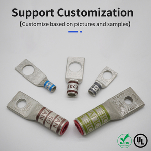 Ul được liệt kê một lỗ Cáp Lug uốn thiết bị đầu cuối nhôm/đồng nén ô tô uninsulated Phụ kiện điện - Product Image 2