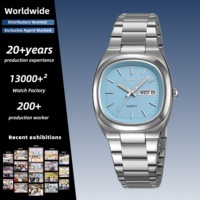 Reloj de Cuarzo Cuadrado SKMEI 2420 para Hombre, Manecillas Luminosas, Correa de Acero Inoxidable, Reloj de Pulsera Masculino para Negocios, Se Acepta OEM, Relojes de Cuarzo