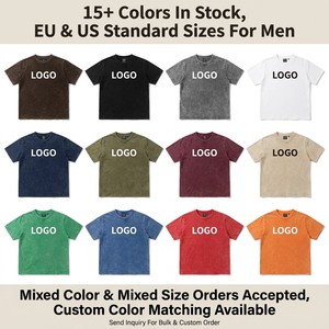 T-shirt <span class=keywords><strong>da</strong></span> uomo a maniche corte stile Ringer, tinta unita, con bordo a contrasto, 100% cotone pesante, di alta qualità - Product Image 2