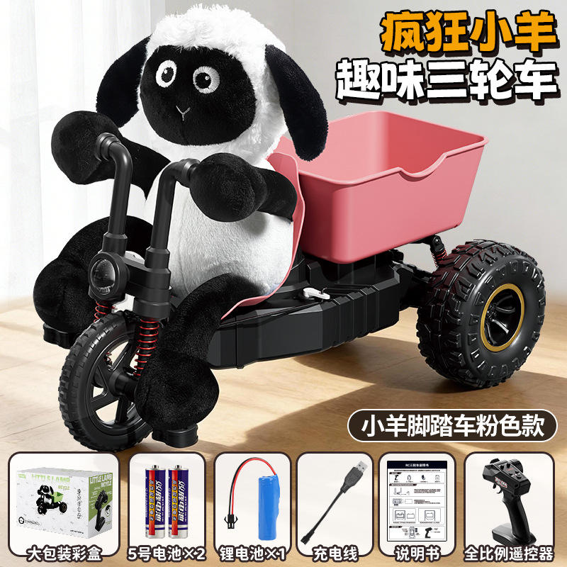 Voiture télécommandée rose RC en forme d'agneau, drift, emballage en boîte couleur.