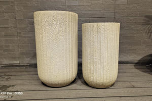 Jardinières en argile de fibre de haute qualité Pots de fleurs en gros prix usine <span class=keywords><strong>pour</strong></span> semer des plantes et la décoration de jardin - Product Image 2