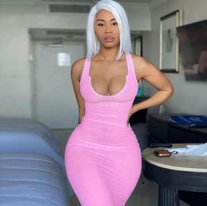 2026 Rib gebreide simpele ronde hals mouwloze bodycon maxi elegante dames effen outfit lente zomer casual feest lange jurk - Product Image 6