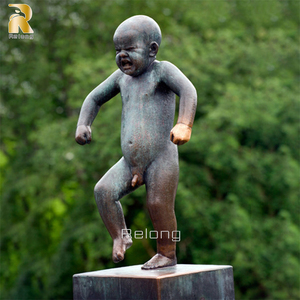 Estatua de Metal desnuda para decoración de parque al aire libre, escultura de bronce para niños, tamaño real - Product Image 6