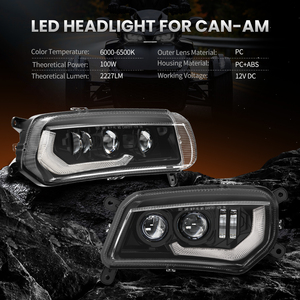 Phare projecteur LED DOT <span class=keywords><strong>pour</strong></span> <span class=keywords><strong>Can</strong></span>-<span class=keywords><strong>Am</strong></span> <span class=keywords><strong>Spyder</strong></span> F3/F3 Limited F3S F3-T 3 (2015-2024) avec feux de jour et clignotants - Product Image 3