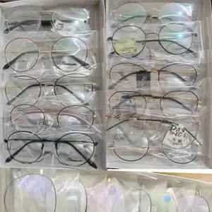 2023 designer glasses spectacle frames for shop Cheap price assorted Eyeglasses frame metal stock ready Optical Eyewear