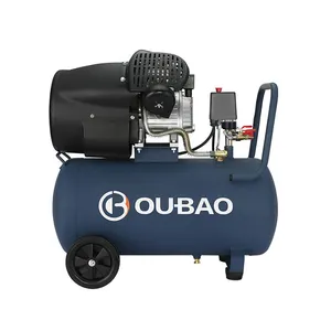 OUBAO Compresseur d'air portatif de meilleure qualité 50L 2,5 hp Compresseur d'air industriel à entraînement direct pour voiture portable