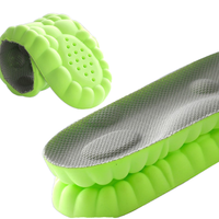 Semelles de chaussures à coussin 4D hautement élastiques, respirantes, avec points de massage et absorption des chocs pour la marche prolongée et les chaussures de sport