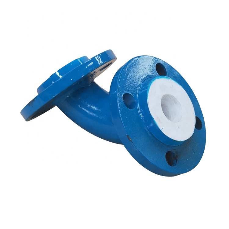 Cotovelo de aço carbono resistente à corrosão química ácido alkali flange ptfe forro cotovelo