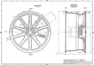 Divers dessins de jantes de voiture forgées, jantes forgées sur mesure, dessins 3D, dessins CAO pour Vossen, <span class=keywords><strong>BBS</strong></span>, OZ, Work, Rays, BMW, Benz - Product Image 6