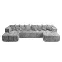 Canapé modulaire en forme de U, style minimaliste moderne, grand canapé sectionnel pour salon, bureau, salle de séjour