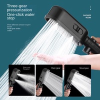 Pommeau de Douche ABS Moderne à Haute Pression, Économiseur d'Eau, Détachable, Réglable, avec Filtre Anti-Chlore et Jet Pluie