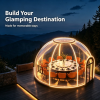 Dôme transparent Bubble House pour le glamping en montagne, la restauration et l'hébergement hôtelier avec espace lounge, installation facile