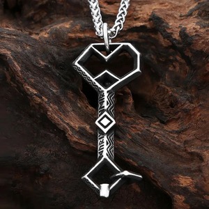 Yunnique-collar con colgante de llave Thorin estilo Hobbit Retro, de acero inoxidable, joyería Punk Hip Hop para hombre, regalo - Product Image 3