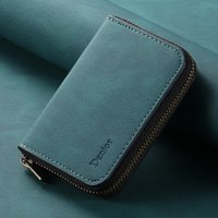 Étui en cuir pour Apple 17 avec support, MagSafe magnétique, grande capacité, RFID antivol, fermeture éclair, porte-cartes, fabrication
