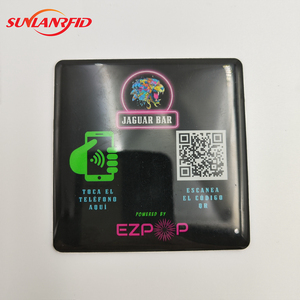 13.56MHz RFID NFC adesivo libro Tag materiale PVC piastra epossidica quadrata per la revisione per WhatsApp prezzo mirato - Product Image 1