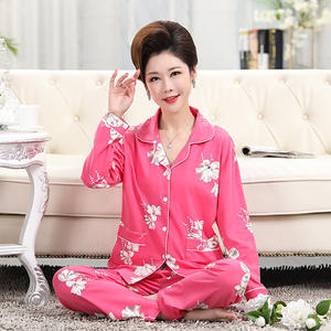 <span class=keywords><strong>ชุด</strong></span><span class=keywords><strong>นอน</strong></span><span class=keywords><strong>ผู้</strong></span><span class=keywords><strong>หญิง</strong></span>,เสื้อคาร์ดิแกนแขนยาวสำหรับวัยกลางคนและ<span class=keywords><strong>ผู้</strong></span><span class=keywords><strong>สูงอายุ</strong></span>พลัสไซส์<span class=keywords><strong>ชุด</strong></span>ใส่อยู่บ้านผ้าฝ้าย - Product Image 2