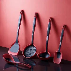 Premium Cookware Combined Arbitrarily Spatular/Spoon/Slotted Spoon/Turner/Strainer/Brush Half-pack Nylon Silicone Utensil Set