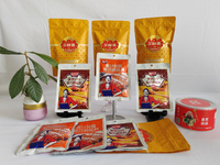 Sachet en aluminium BOPP/AL/PE de qualité alimentaire, scellé sur trois côtés, pour épices, emballage souple avec trou de suspension, impression personnalisée en usine NOVEL