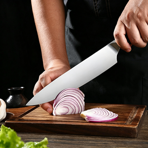 Ensemble de couteaux de cuisine professionnels avec manche en bois de Pakka noir pour chefs professionnels, restauration, vente en gros - Product Image 3